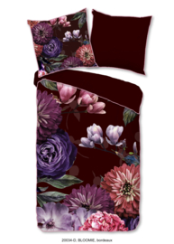 Muller Textiles Dekbedovertrek 20034-D Bloomie Bordeaux/Bloemen/Klassiek/1 persoons