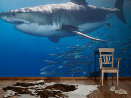 AS Creation Wallpaper XXL3  Fotobehang 470685XL Shark/Witte Haai