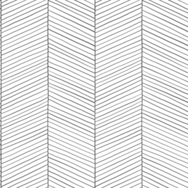 Esta Home Black & White Behang 155-139106 Visgraat/Modern