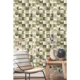 Esta Home New Behang 130940 Cirkels in Bauhaus stijl/Retro/Modern