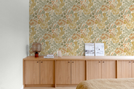 Dutch Karuna Behang A76602 Alice beige groen/Bloemen