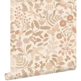 Esta Home Pom Pom Pie Behang 139868 Bloemen en Vogels