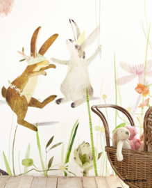 Eijffinger Wallpower Junior Fotobehang 364160 Party Bunnies/Bos/Dieren