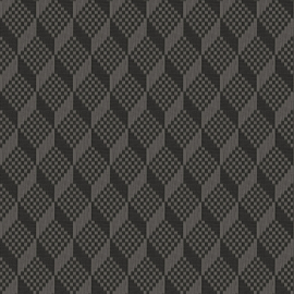 Dutch Wallcoverings Grace Behang GR322309 3D Stitched Cube Black