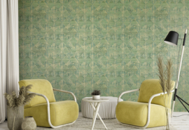 Hookedonwalls Liaison Behang 46325 Raffia Natuurlijk/Ruit