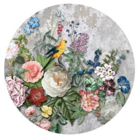 Behangexpresse Floral-Utopia Cirkel INK315 Abundance Light/Bloemen/Vogels