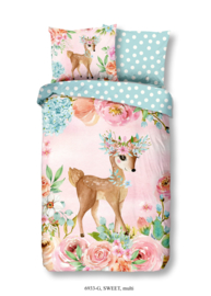 Muller Textiles Dekbedovertrek 6933-G Sweet    1 persoons/Good Morning/Kinderdekbed/Dieren/Hert