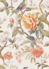 Erismann Wall Stories Behang 10493-04 Bloemen en Vogels