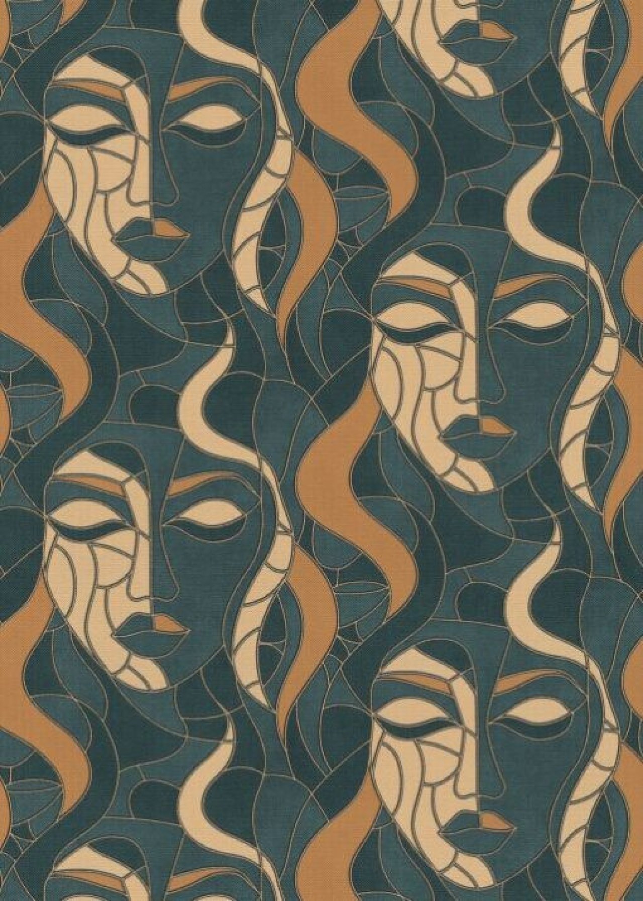 Dutch Wall Decor Elle 4 Behang 10458-19 Grafisch/Abstract/Faces