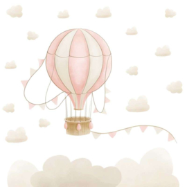 AS Creation Lilly en Luis Canvas Schilderij DD129395 Little Explorer/Luchtballon