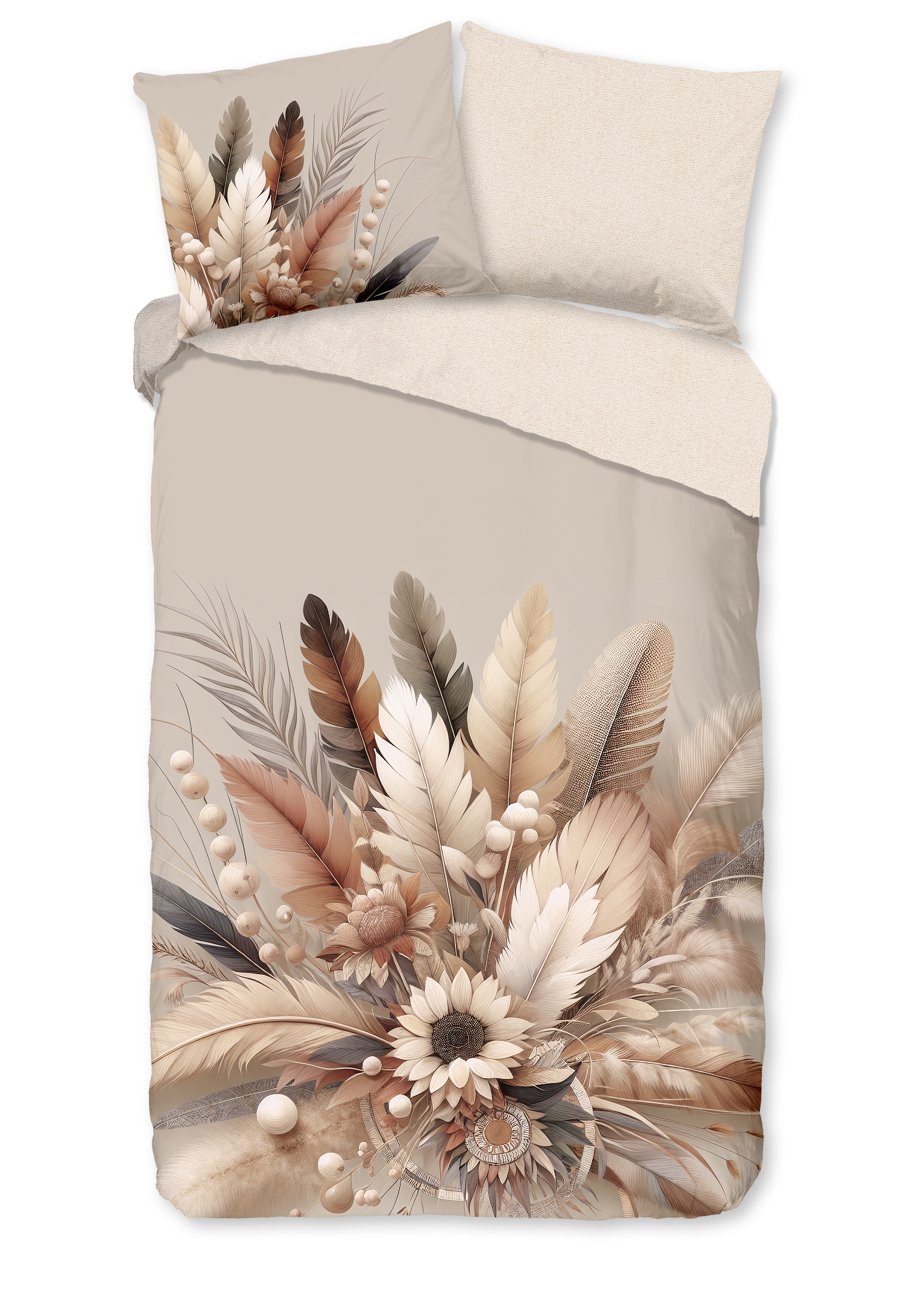 Muller Textiles Dekbedovertrek 33333 Barro Sand /Veren