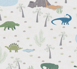 AS Creation Lilly en Luis Behang 77140-1 Dinosaurus