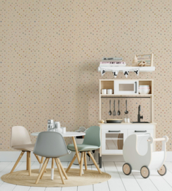Hohenberger Great Kids Behang 26838 Watercolor Dots Beige/Stippen