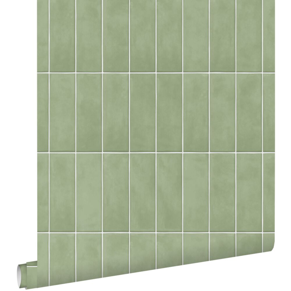 Esta Home Nieuw Behang 131540 Tegelmotief groen