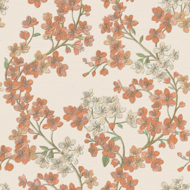 Dutch Wallcoverings Grace Behang GR322202 Cherry Blossom Orange