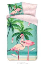 Muller Textile Dekbedovertrek 30014-G Bonaire Aqua/Flamingo/Tropical/1 Persoons