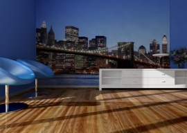 Opruiming/Sale Dutch Wallcoverings Fotobehang FTS 0107 Steden/Brooklyn Bridge