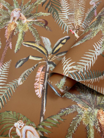 Dutch First Class Arboretum Behang 91761 Ateles Burnt Orange/Apen (Gratis Universele Lijm en Verzending binnen Nederland)