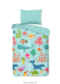 Muller Textiles Dekbedovertrek 32016-G Ocean Aqua Multi/Kids/Onderwaterwereld