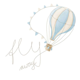 AS Creation Lilly en Luis Canvas Schilderij DD129401 Let's Fly Luchtballon