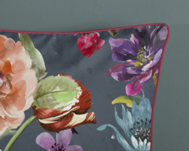 Muller Textiles Dekbedovertrek 20017-D Parma Anthracite/Descanso/Bloemen