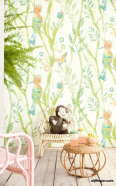 Eijffinger Wallpower Junior Fotobehang 364152 Tropical Labyrinth Cream/Planten