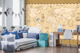 Dimex/Wall Murals 2023 Fotobehang MS-5-1501 Antique World Map/Wereldkaart