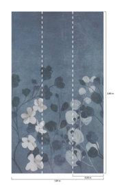 Dutch Wallcoverings One Roll One Motif Behang A41701 Concrete Flower/Bloemen