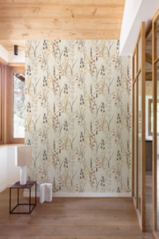 Dutch Karuna Behang A76203 Galia Beige/Botanisch/Bladeren