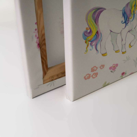 AS Creation Designwalls 2 Canvas Schilderij DD123901 Unicorn Princess/Eenhoorn/Kinderkamer