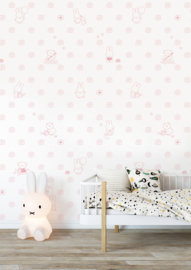 Kek Nijntje Fotobehang WP-526 Miffy Flowers Pink