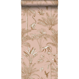 Esta Home Paradise Fotobehang 158943 Pink Jungle/Apen