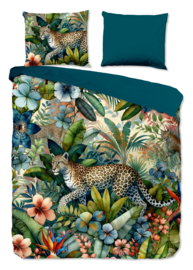 Muller Textiles Dekbedovertrek 33197 Raza/Luipaard/Bladeren/Lits-Jumeaux