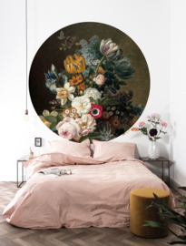 KEK Amsterdam II Fotobehang Circle CK-075 Golden Age Flowers/Bloemen