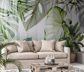 Dutch Wall Decor Zooom B1 Fotobehang DY9018-01-01 Tropical Lights/ Monstera/Bladeren