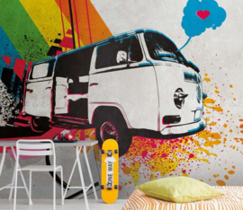 AS Creation Metropolitan Stories The Wall Behang 38302-1 Retro/VW Busje