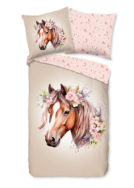 Muller Textiles Dekbedovertrek 33107 Avera Zand/Paard/1 persoons