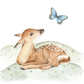 AS Creation Lilly en Luis Canvas Schilderij DD129433 Forest Friends/Bambi
