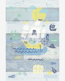 Eijffinger Wallpower Junior Fotobehang 364107 Pirates Ahoy/Wood/Boot