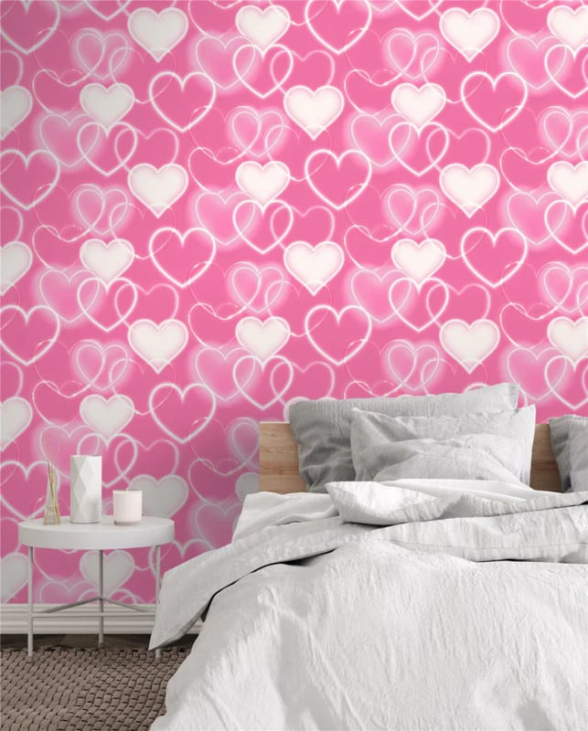 Arthouse Signature 2 Behang 100222AH Neon Heart Pink/Harten