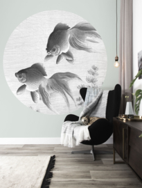 Kek Circle/Wonderwalls CK 005 Dieren/Modern/Vissen/Cirkel Fotobehang - Dutch Wallcoverings