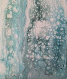Canvas Schilderij 5 Pastel/Blauw/Wit/Vintage/Modern