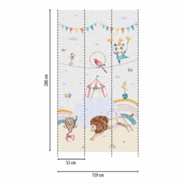 AS Creation Lilly en Luis Fotobehang 770721 Circus/Dieren/Kinderkamer