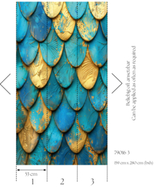 AS Creation Metropolitan Stories Hotspot Fotobehang 790163 Blue Scales/Schubben