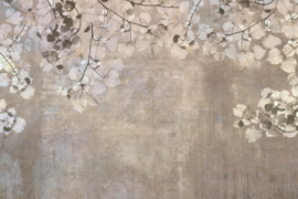 Dimex/Wall Murals 2023 Fotobehang MS-5-0366 Beige Leaves Abstract/Bladeren