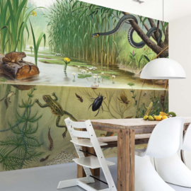 DWD Natural History/M.A Koekkoek Fotobehang NH250072 In Sloot en Plas/Maatwerk