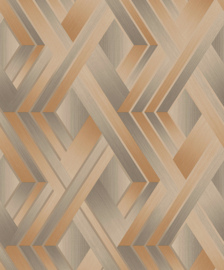 Dutch Wallcoverings Patagonia Behang 36191 Tranquilo Beige Oranje/Geometrisch/3D