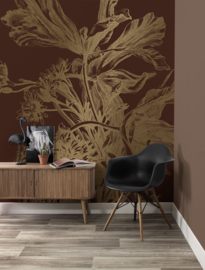 Dutch Wallcoverings Gold Collection Fotobehang MW-025 Engraved Flowers/Bloemen