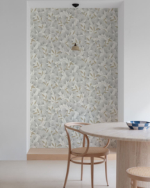 Dutch Wallcoverings Attitude Behang A64401 Ginko Wit/Bladeren