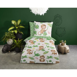Muller Textiles Dekbedovertrek 31198-G Play/Apen/Kids/1 Persoons
